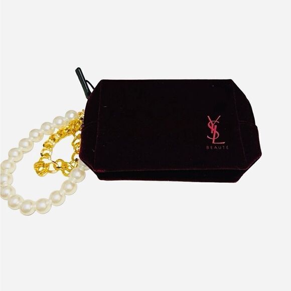 Yves Saint Laurent Handbags - Ysl velvet makeup travel evening bag